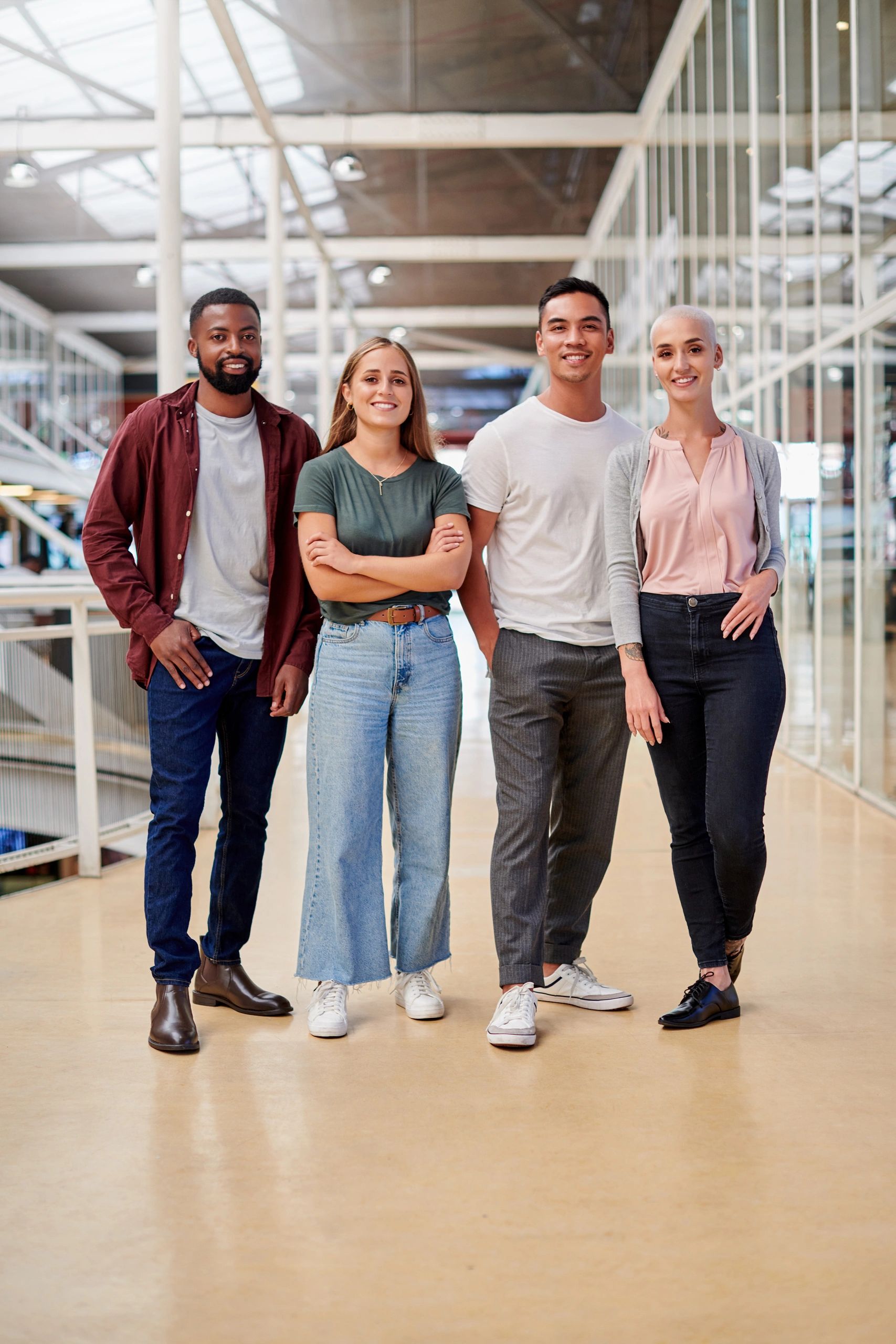 Professional team portrait representing the founders and hospitality team