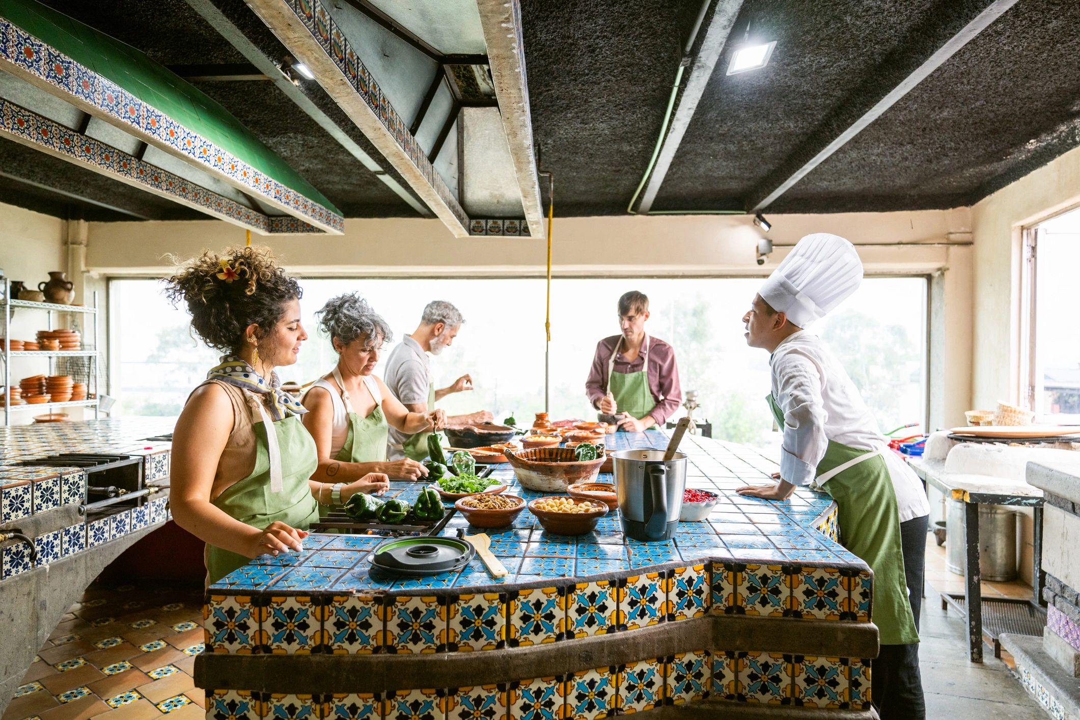 Chef-led culinary experience with guests